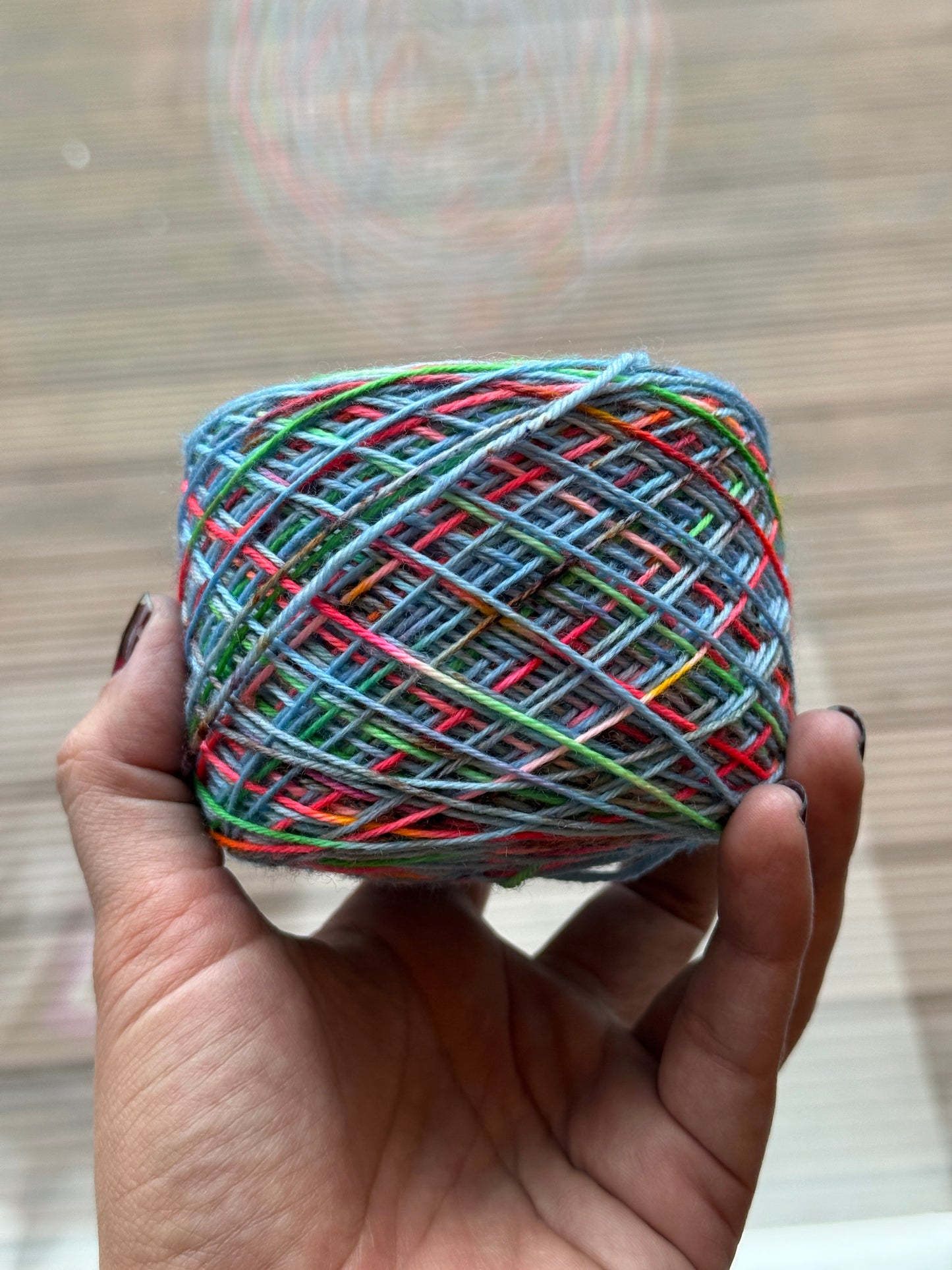 Auridon Yarns Fingering Deluxe Merino Sok Assigned Pooling ‘Strawberry' 100g