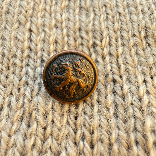 Vintage Dutch Military Copper/Brass Button (Small)
