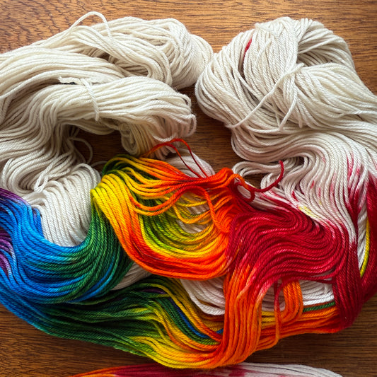 Second Chance 008 - Deluxe Merino Sock Assigned Pooling 'Pride'