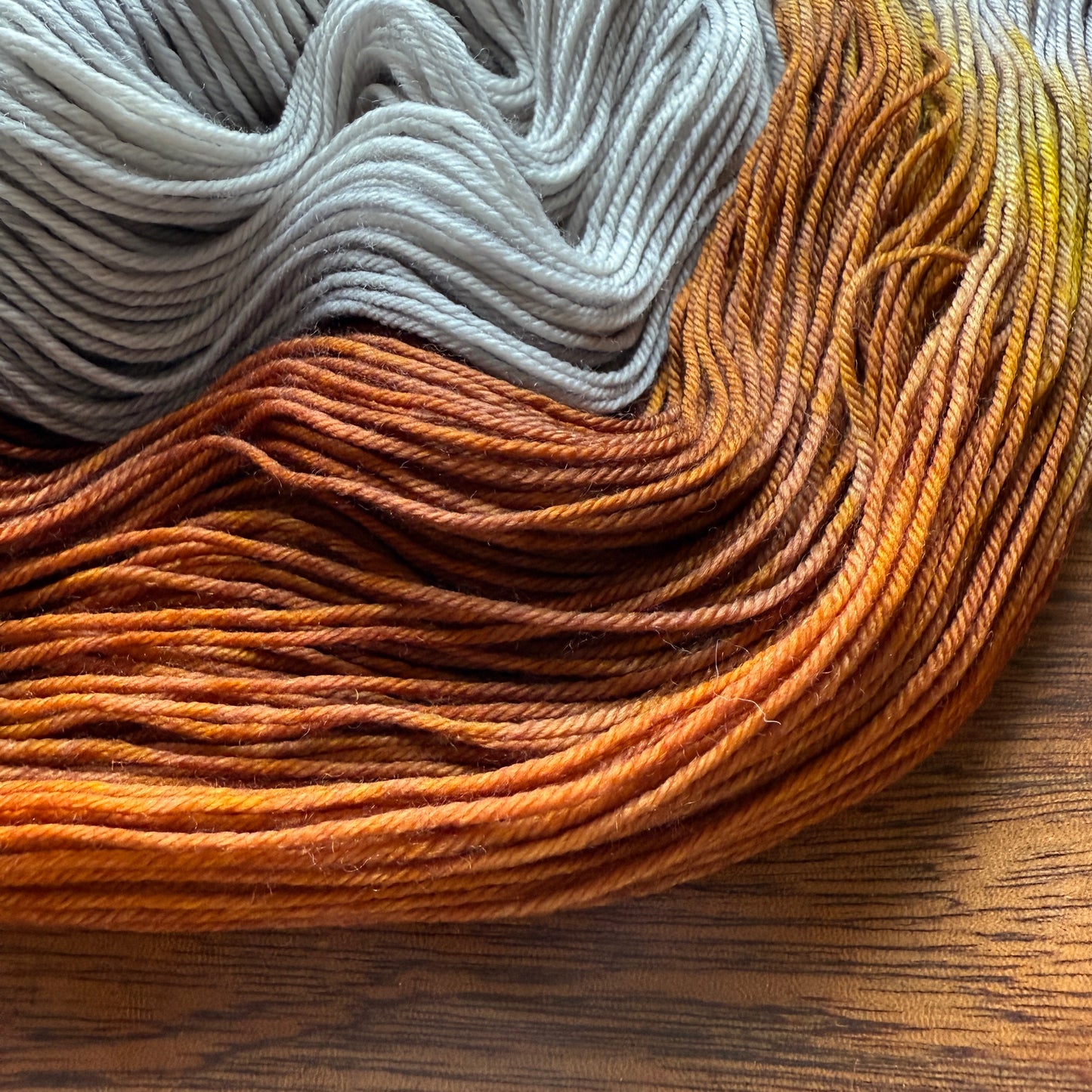 Second Chance 018 - Deluxe Merino Sock Assigned Pooling 'Pumpkin Patch'