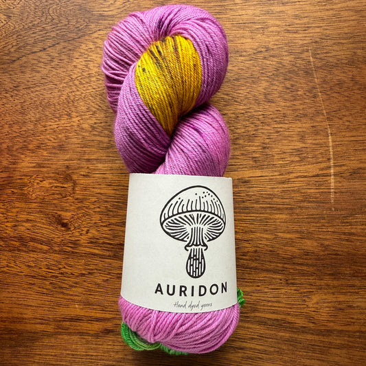 Second Chance 030 - Deluxe Merino Sock Assigned Pooling 'Pineapple'