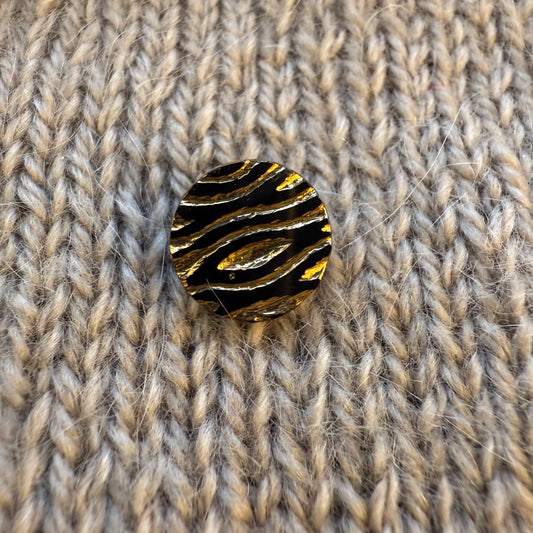 Eighties Funky Golden Button