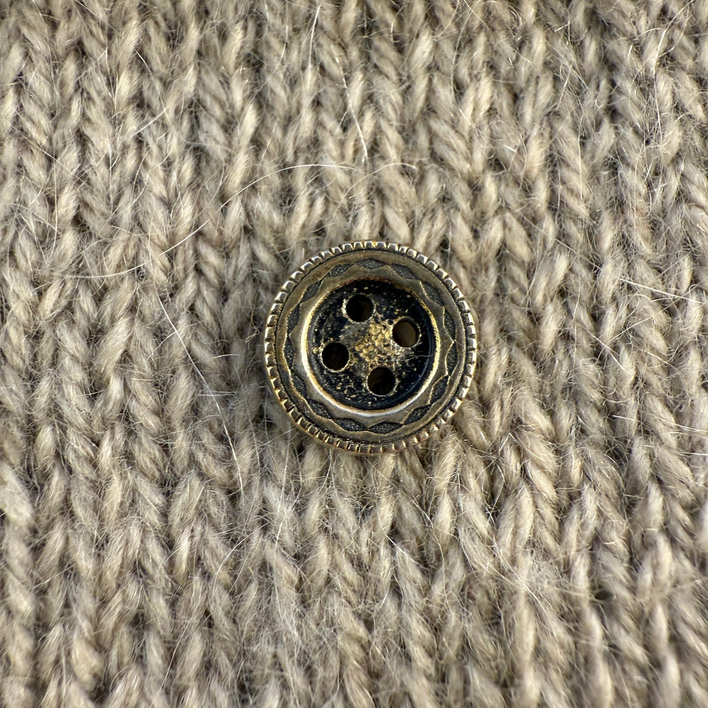 Golden Wheel Metal Button