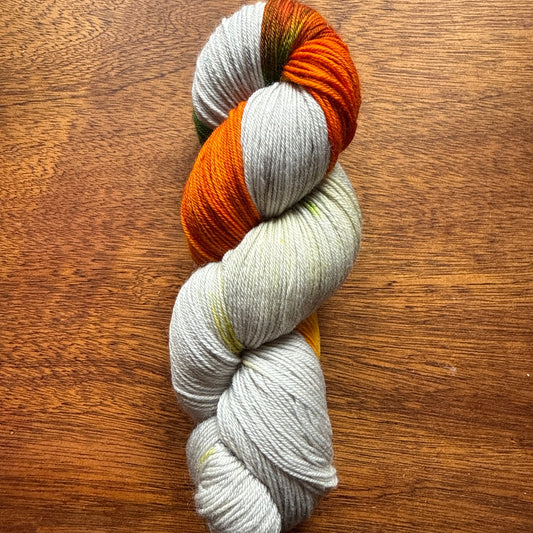 Second Chance 016 - Deluxe Merino Sock Assigned Pooling 'Pumpkin Patch'