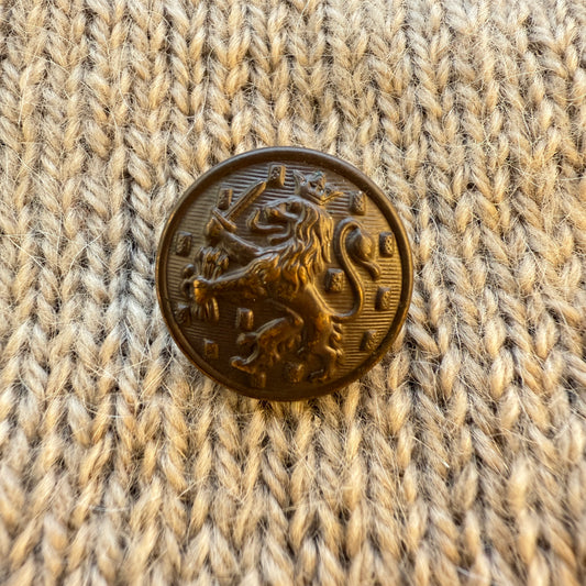 Vintage Dutch Military Copper/Brass Button (Large)