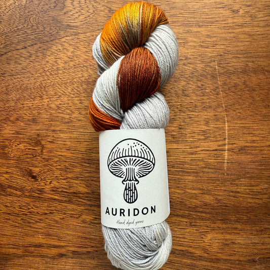 Second Chance 017 - Deluxe Merino Sock Assigned Pooling 'Pumpkin Patch'
