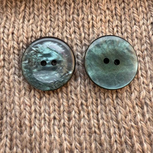 Faux Mother of Pearl Green Button