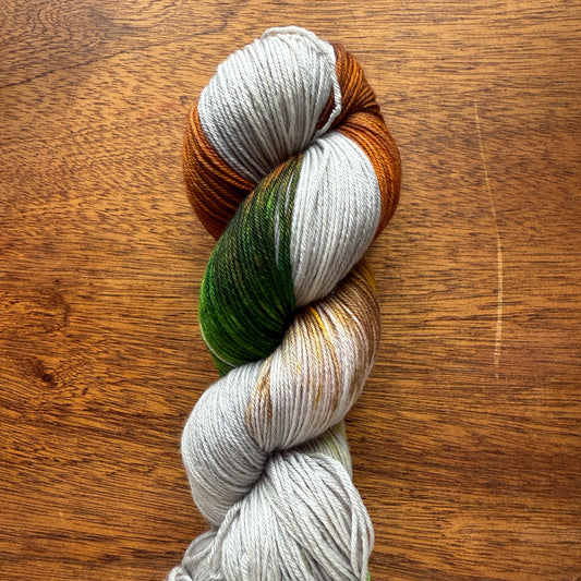 Second Chance 018 - Deluxe Merino Sock Assigned Pooling 'Pumpkin Patch'