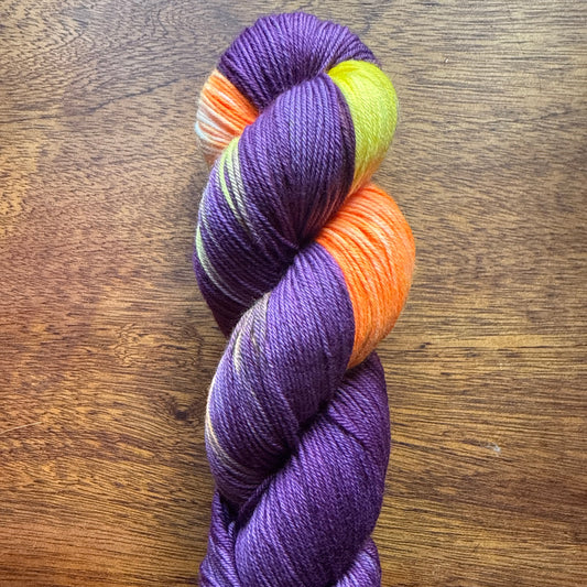 Second Chance 010 - Deluxe Merino Sock Assigned Pooling 'Candy Corn'