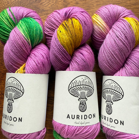 Second Chance 030 - Deluxe Merino Sock Assigned Pooling 'Pineapple'