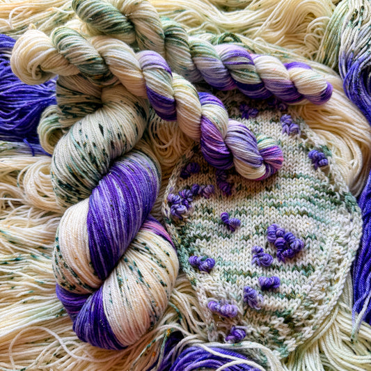 Blue Hyacinth - Sparkle Merino Sock Assigned Pooling