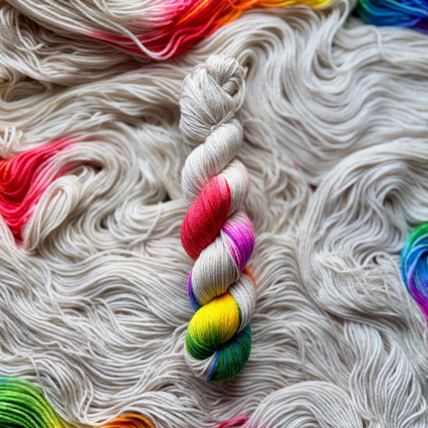 Pride rainbow assigned pooling yarn, view 11