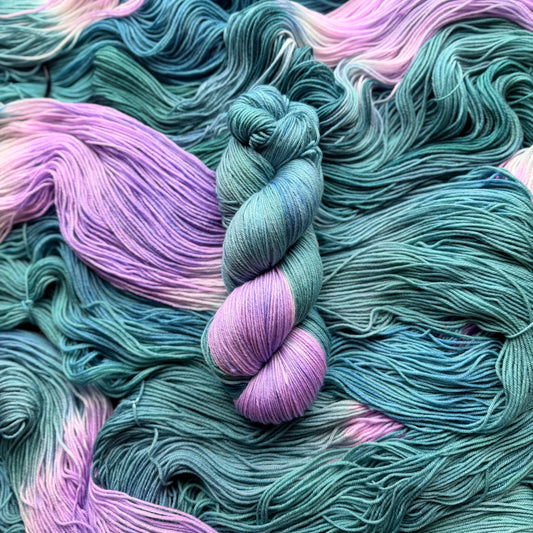 Monets Water Lilies - Deluxe Merino Sock Assigned Pooling