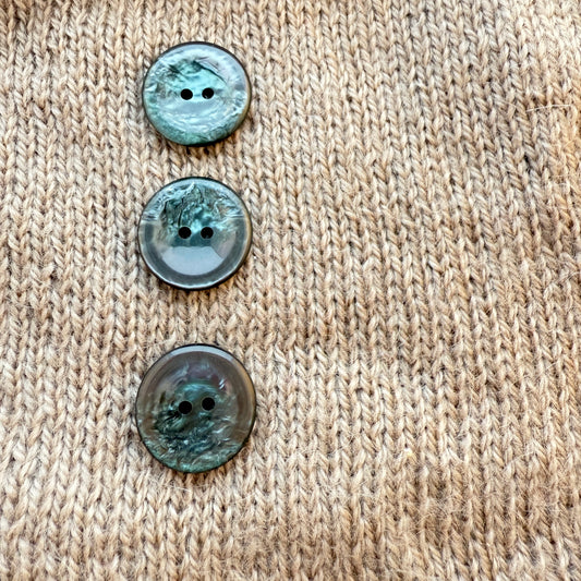Faux Mother of Pearl Green Button