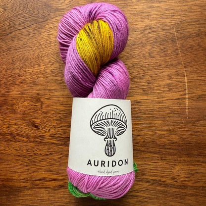 Second Chance 030 - Deluxe Merino Sock Assigned Pooling 'Pineapple'