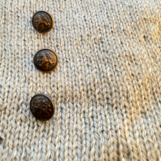 Vintage Dutch Military Copper/Brass Button (Small)