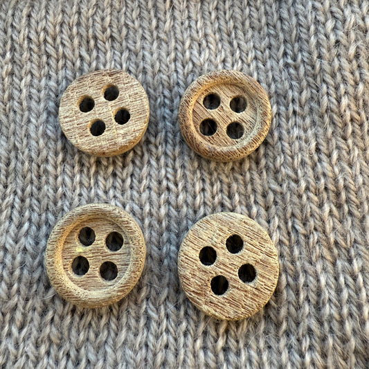 Rustic Wooden Button (set of 4)