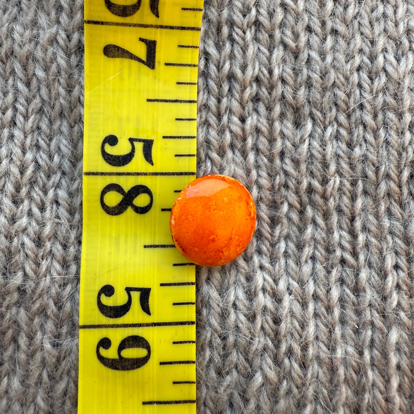 Orange Flat Mushroom Button