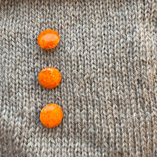 Orange Flat Mushroom Button