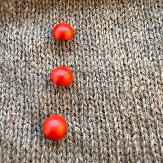 Bright Red Mushroom Button