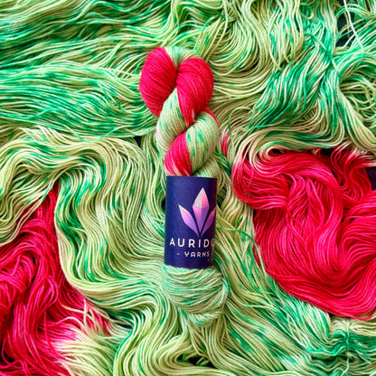 Red Tulips - Deluxe Merino Sock Assigned Pooling