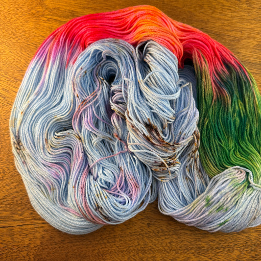 Tweede Kansje 005 - Deluxe Merino Sock Assigned Pooling ‘Strawberry'