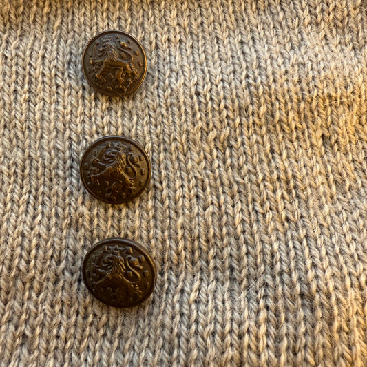 Vintage Dutch Military Copper/Brass Button (Large)