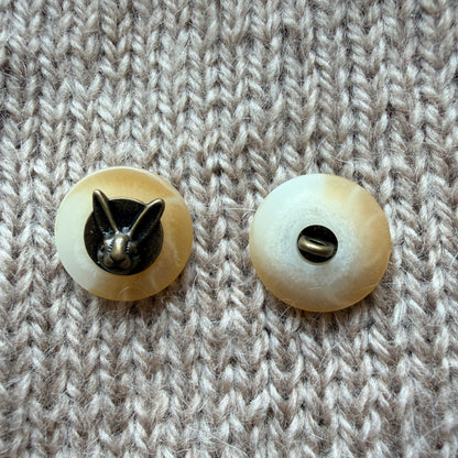 Ivory Bunny Button