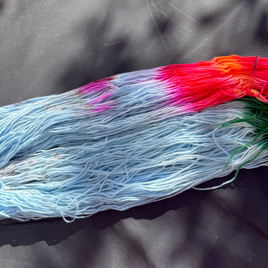 Tweede Kansje 006 - Deluxe Merino Sock Assigned Pooling ‘Strawberry'