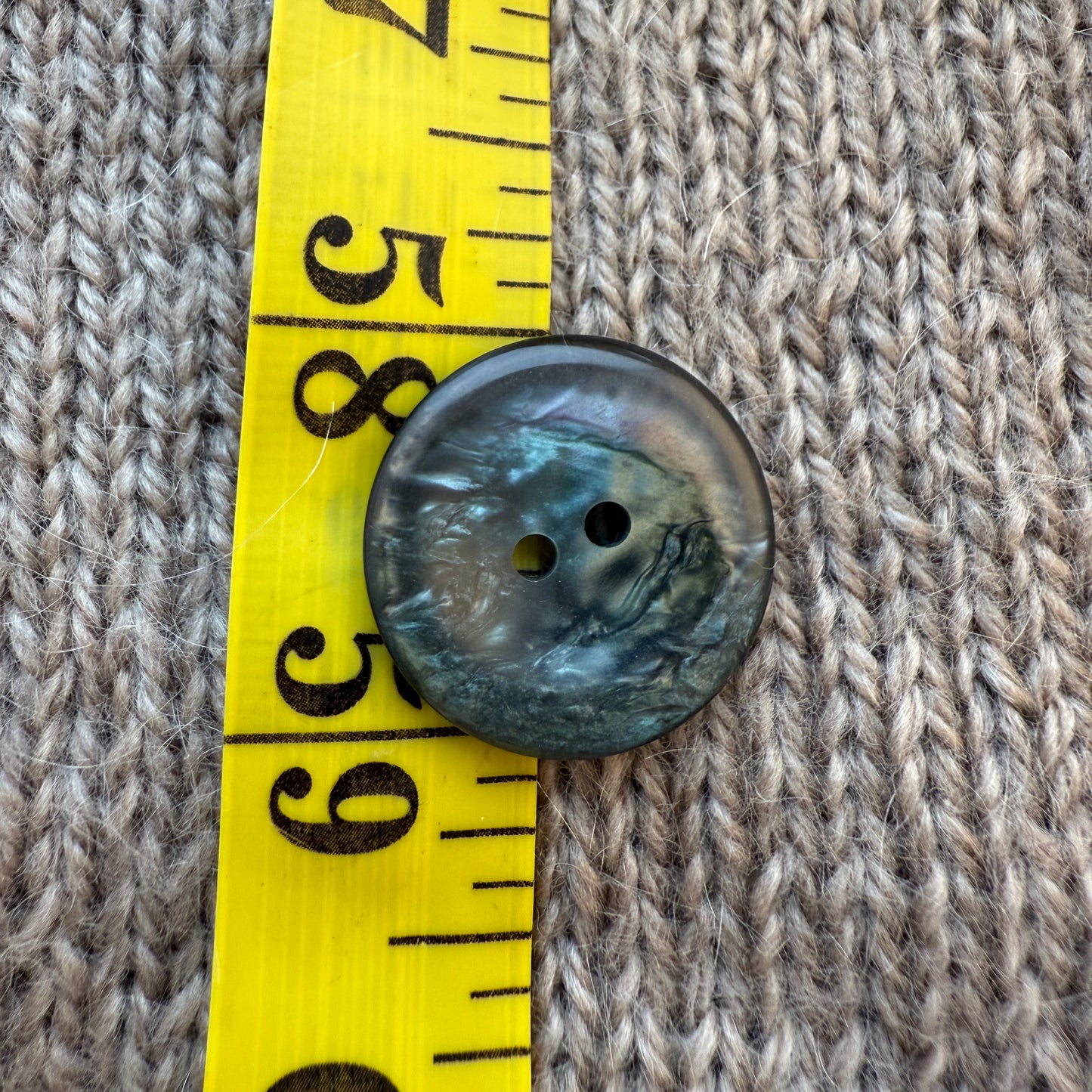 Faux Mother of Pearl Green Button