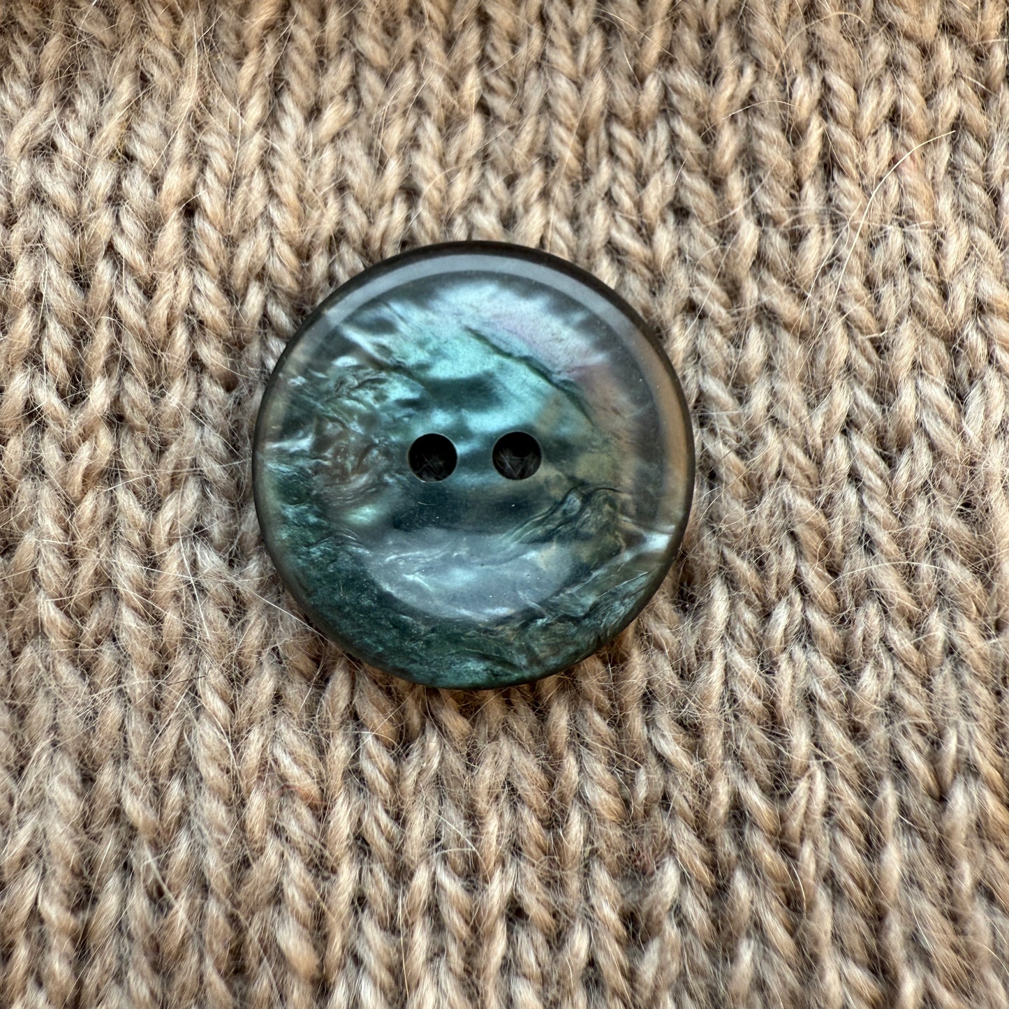 Faux Mother of Pearl Green Button