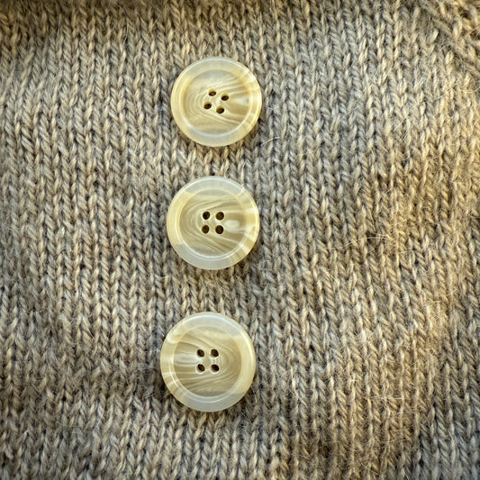 Opaque Marble White Button