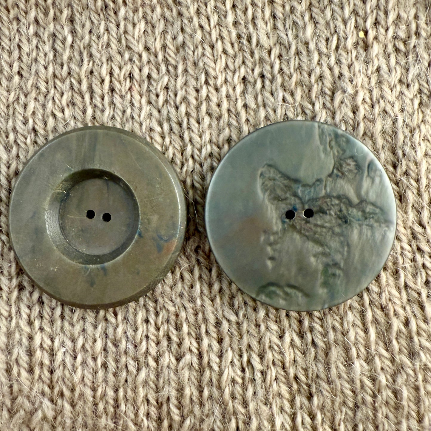 Green Grey Button