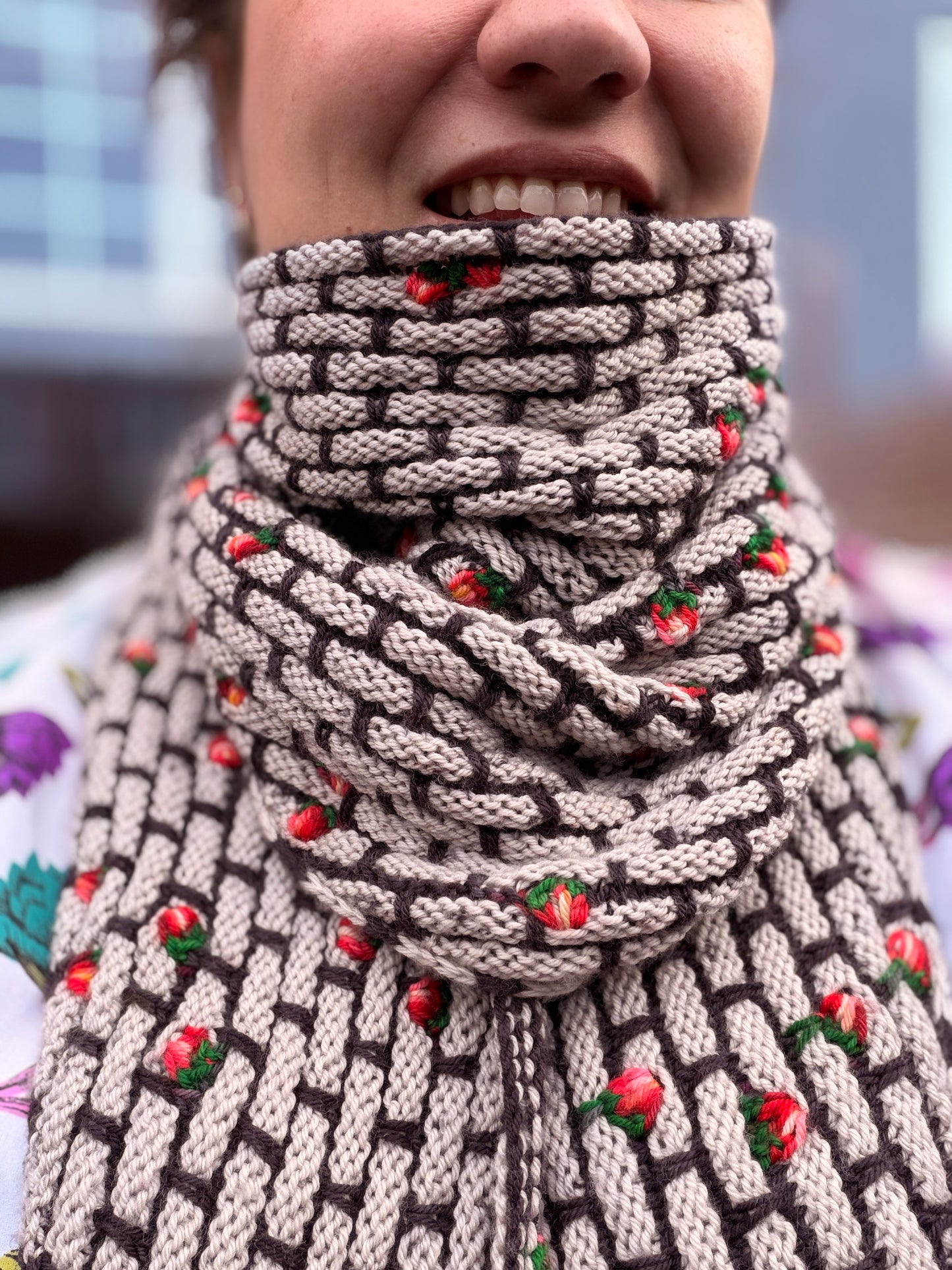 Bricks 'n Berries Assigned Pooling Shawl Pattern