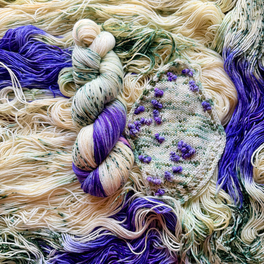 Blue Hyacinth - Sparkle Merino Sock Assigned Pooling