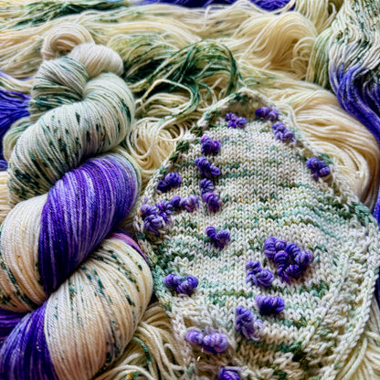 Blue Hyacinth - Sparkle Merino Sock Assigned Pooling
