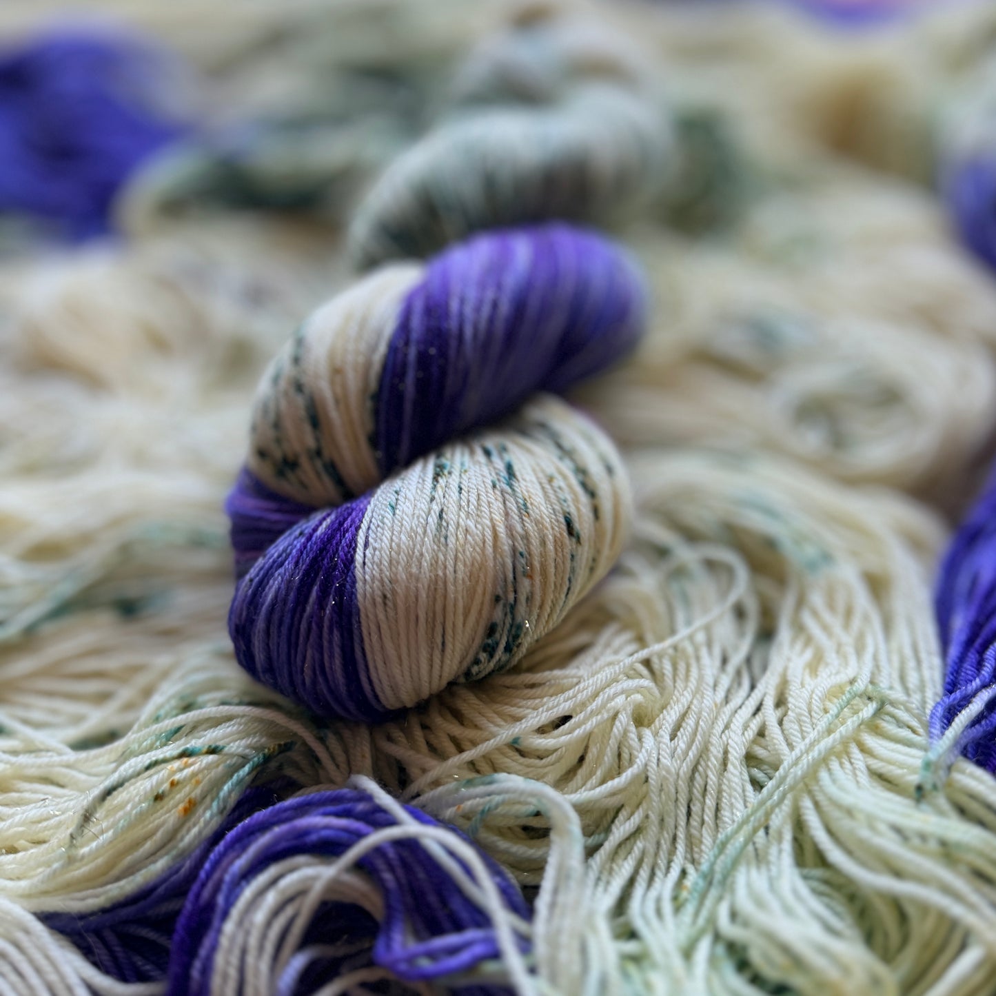 Blue Hyacinth - Sparkle Merino Sock Assigned Pooling