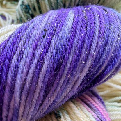 Blue Hyacinth - Sparkle Merino Sock Assigned Pooling