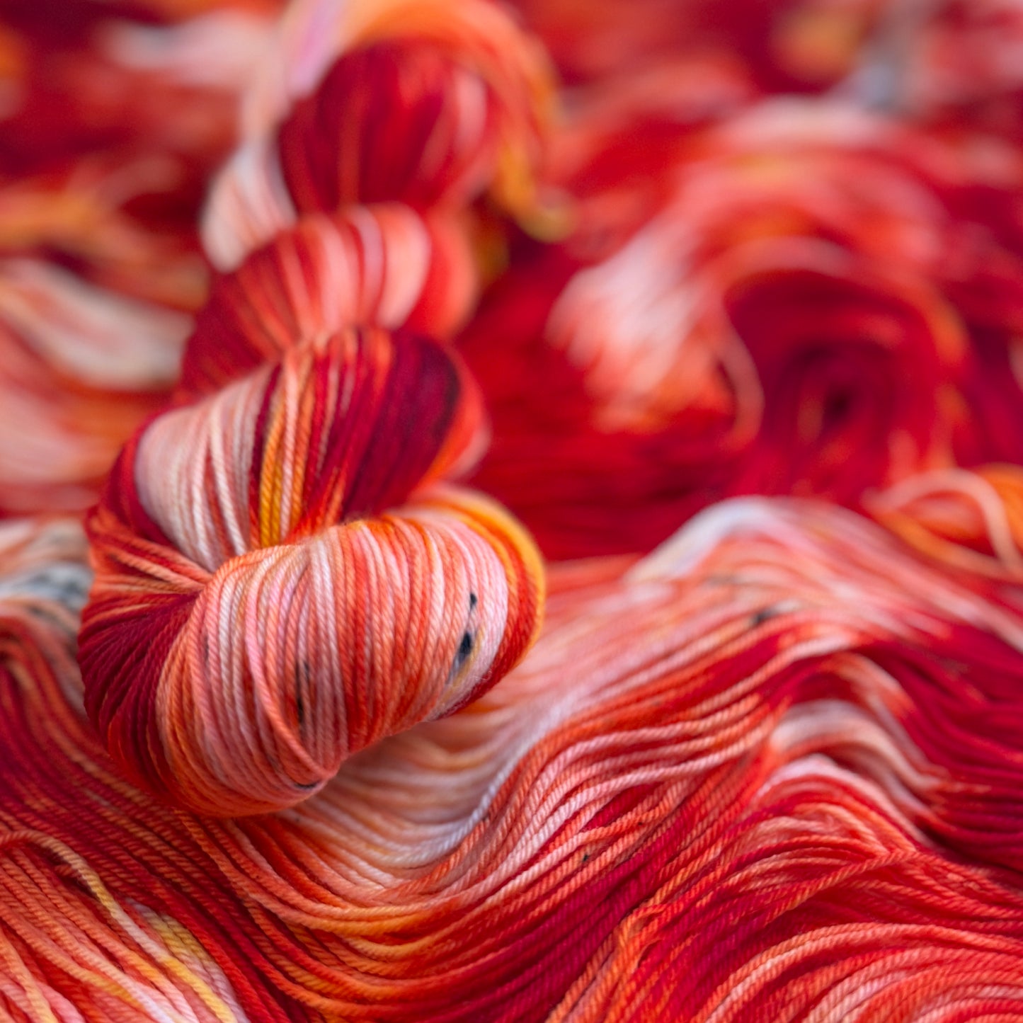 Baroque Inferno hand-dyed sock yarn, view 4