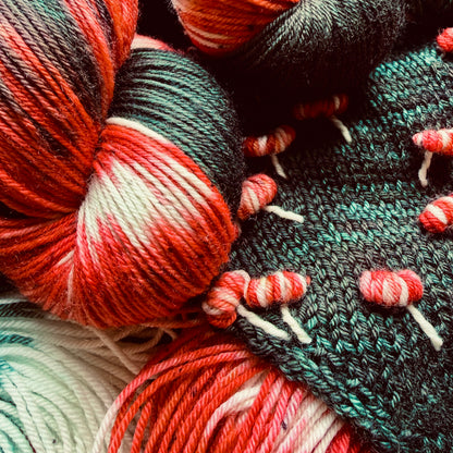 Fly Amanita - Deluxe Merino Sock Assigned Pooling