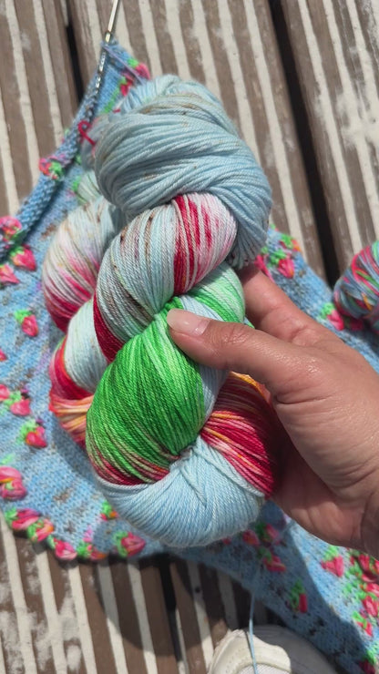Strawberry - Deluxe Merino Sock Assigned Pooling